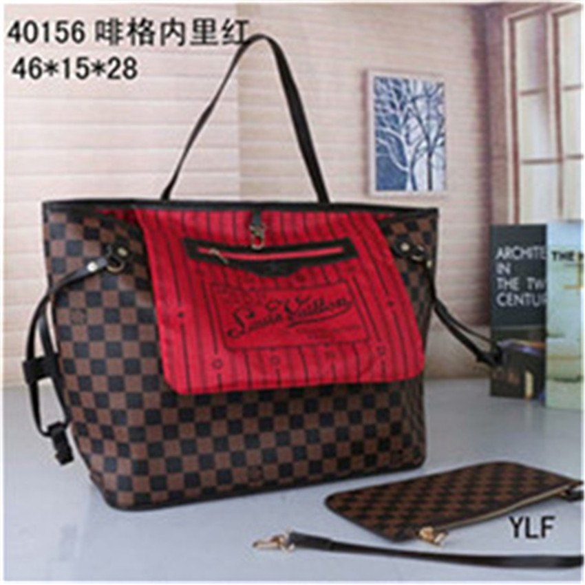 LV LOUIS bags VITTON MM size 2pcs set with wallet women tote Leather fashion Handbags composite bags lady purse 40995, Red;black
LV LOUIS bags VITTON MM size 2pcs set with wallet women tote Leather fashion Handbags composite bags lady purse 40995, Red;black