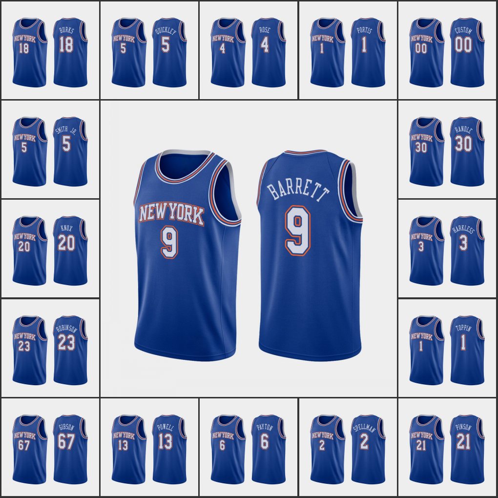New YorkKnicksMen R.J. Barrett Derrick Rose Omari Spellman Myles Powell Kevin Knox Obi Toppin Custom Statement Blue Jersey, 14
New YorkKnicksMen R.J. Barrett Derrick Rose Omari Spellman Myles Powell Kevin Knox Obi Toppin Custom Statement Blue Jersey, 14