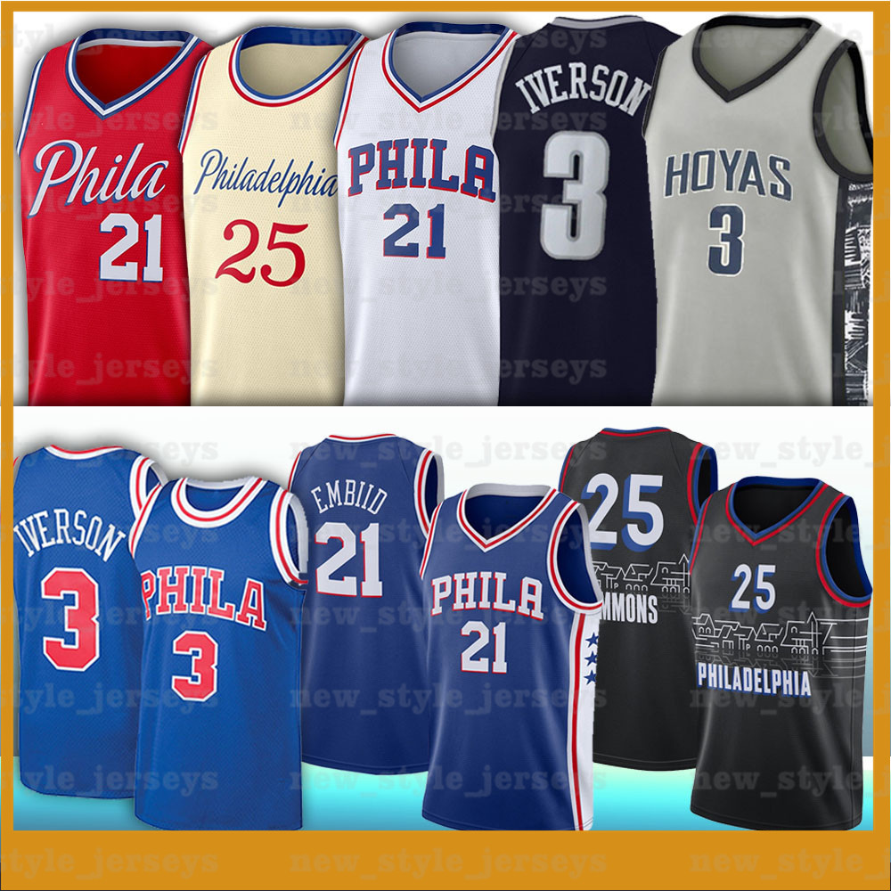 Iverson 21 Joel 25 Ben Embiid 3 Allen Simmons Iverson 12 Tobias Harris Men NCAA Basketball Jerseys, Men(7-6)
Iverson 21 Joel 25 Ben Embiid 3 Allen Simmons Iverson 12 Tobias Harris Men NCAA Basketball Jerseys, Men(7-6)