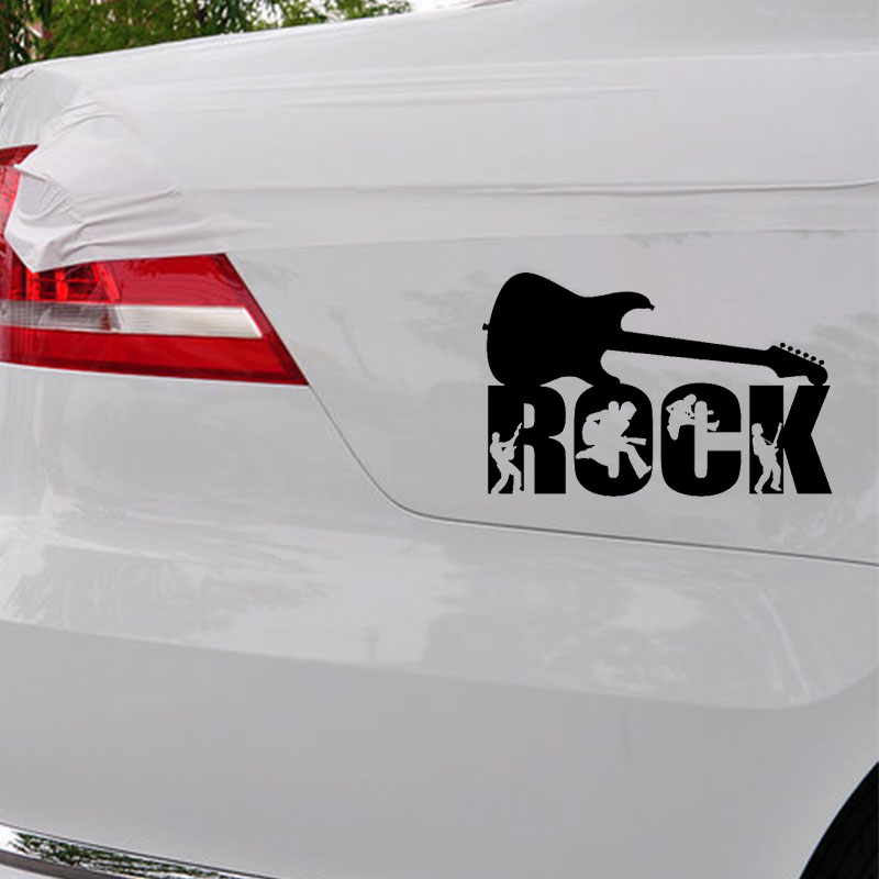 Guitar Rock Car Sticker Cool Vinyl Decoration Window Door Accessories Wrap Funny Stylish Decal Tuning Auto Detailing Accessories