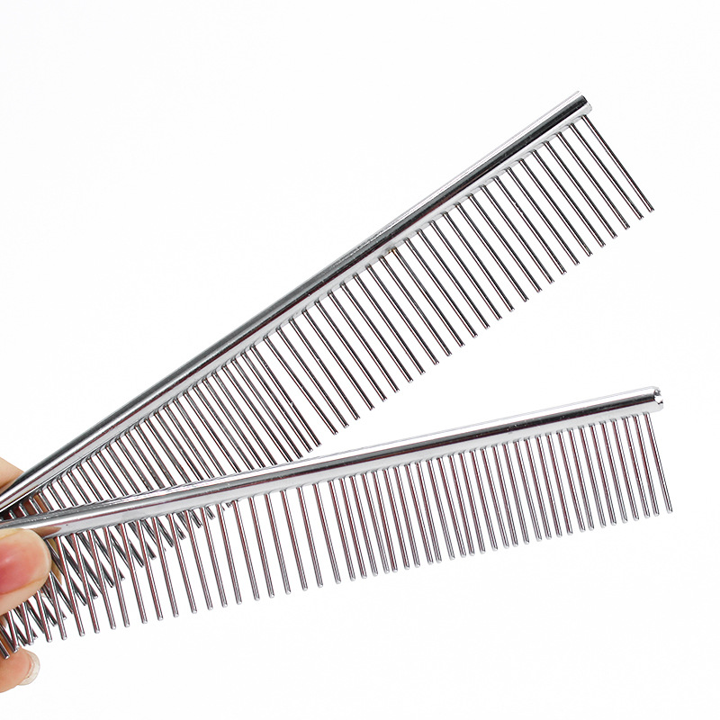 Stainless Steel Pet Combs Cat Dog Grooming Professional Tools Rounded Teeth for Removing Knots Tangles