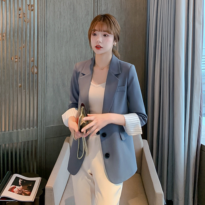 Chic Women Blazer Spring Autumn Female casual Suit Jacket short Sleeve Outwear blaser femme blazer jacket 210524