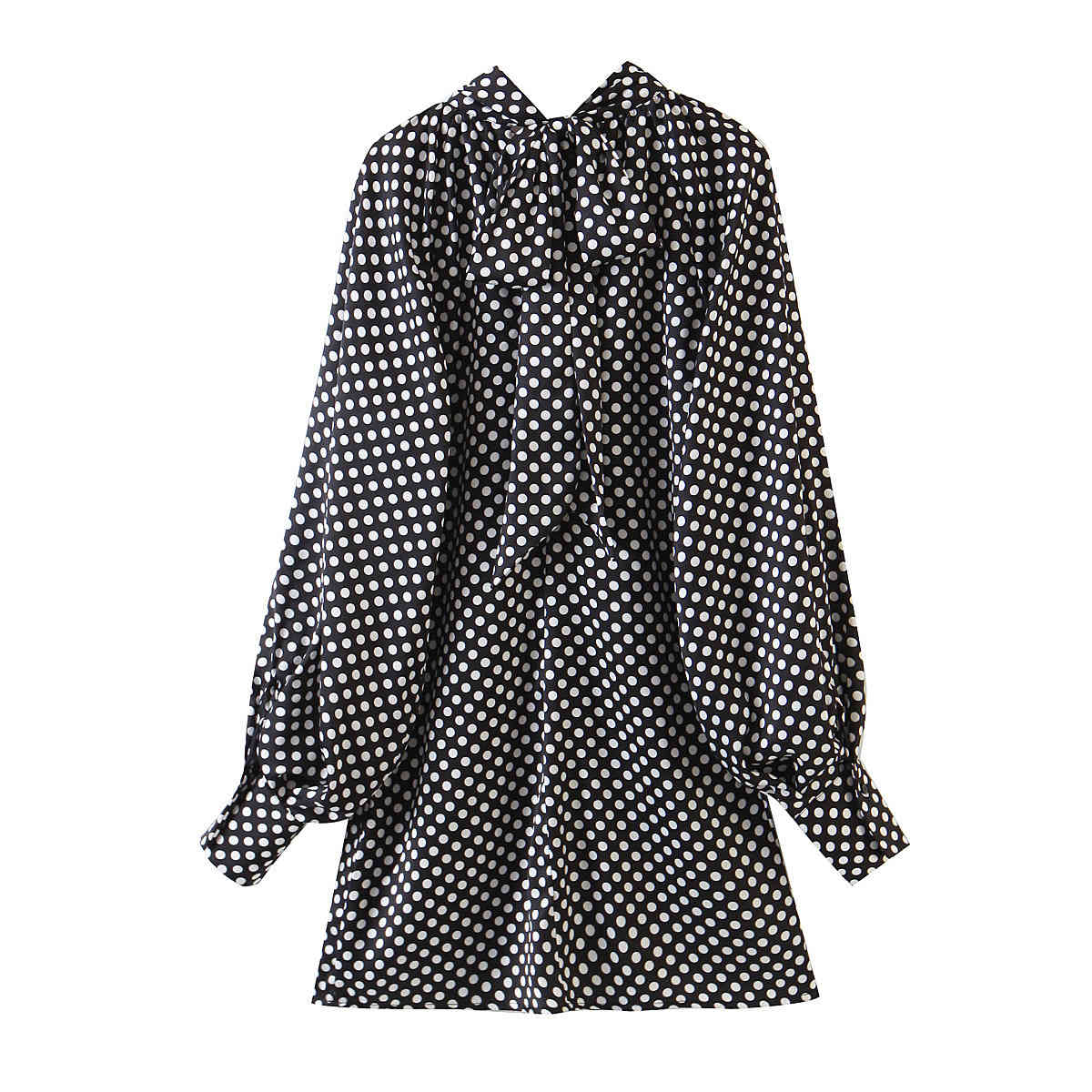 Paris Girl Autumn Lace Up Bow Lantern Sleeve Office Polka Dot Vintage Dress Casua Loose A-Line Women 210524, Black
Paris Girl Autumn Lace Up Bow Lantern Sleeve Office Polka Dot Vintage Dress Casua Loose A-Line Women 210524, Black