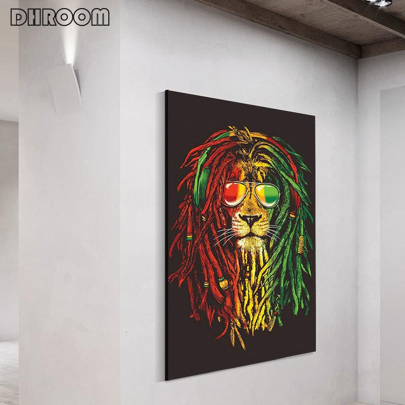 Paintings Abstract Colorful Lion Painting Modern Animal Wall Art Picture Cuadros For Artwork Poster Canvas Home Decoration