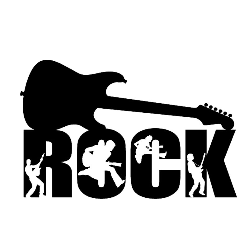 Guitar Rock Car Sticker Cool Vinyl Decoration Window Door Accessories Wrap Funny Stylish Decal Tuning Auto Detailing Accessories