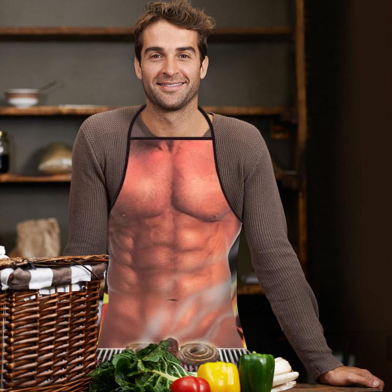 Sexy Muscular Man Kitchen Apron Creative Valentine's Day Gift Aprons For Men Women Baking Accessories
Sexy Muscular Man Kitchen Apron Creative Valentine's Day Gift Aprons For Men Women Baking Accessories