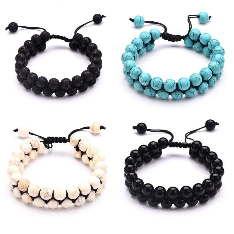 8mm Natural Stone Beaded Adjustable Charm Bracelets Handmade Rope Braided Double Layer Energy Yoga Jewelry For Women Men
8mm Natural Stone Beaded Adjustable Charm Bracelets Handmade Rope Braided Double Layer Energy Yoga Jewelry For Women Men