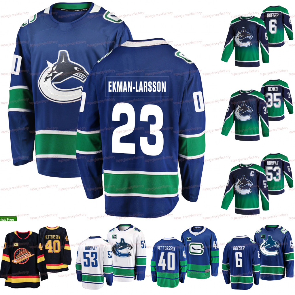 23 Oliver Ekman-Larsson Vancouver Canucks 2021 Jersey Elias Pettersson Bo Horvat Quinn Hughes Braden Holtby Captain Brock Boeser Tyler Toffoli Nate Schmidt Demko, 50th blue 2 youth
23 Oliver Ekman-Larsson Vancouver Canucks 2021 Jersey Elias Pettersson Bo Horvat Quinn Hughes Braden Holtby Captain Brock Boeser Tyler Toffoli Nate Schmidt Demko, 50th blue 2 youth