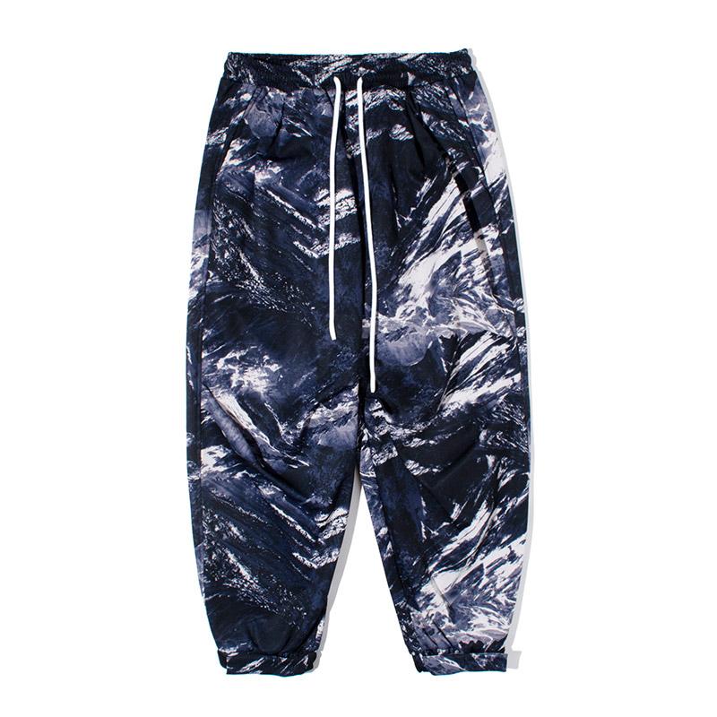 BYBB'S DARK 2021 Winter Thick Cargo Pants Men Hip Hop Streetwear Tie Dye Joggers Loose Sweatpants Trousers Fashion BB205 Men's