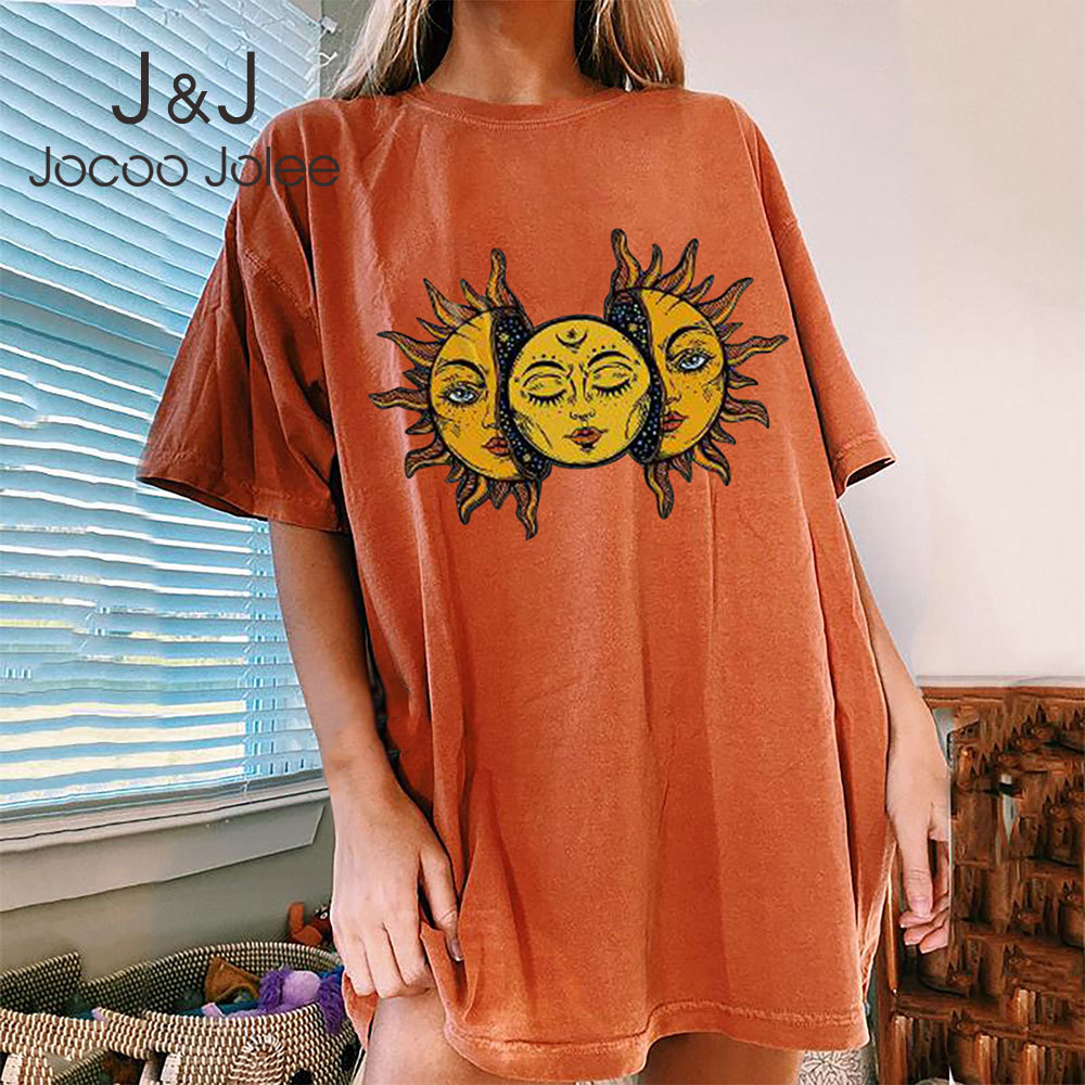 Jocoo Jolee Women Summer Casual O-Neck Loose Oversize T-Shirt Printing Vintage Short Sleeve Normcore Minimalist Streetwear Tops 210518
Jocoo Jolee Women Summer Casual O-Neck Loose Oversize T-Shirt Printing Vintage Short Sleeve Normcore Minimalist Streetwear Tops 210518