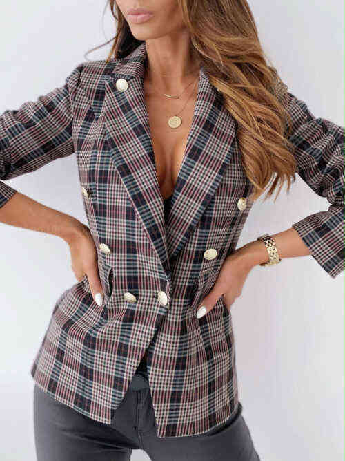 Autumn Plus Size Women's Blazer Red Coat Long Sleeve Casual Female Blazers Elegant Spring Fashion Office Ladies Coats 211122