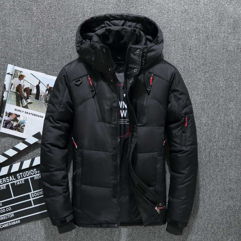 High Quality White Duck Thick Men's Down Jacket Snow Parkas Male Warm Hooded Windproof Winter Down Jacket Outerwear 211014