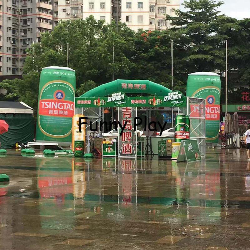 Inflatable Beer Bottle Arch / Model Customized Fruit Juice Advertising For Promotion Tents And Shelters