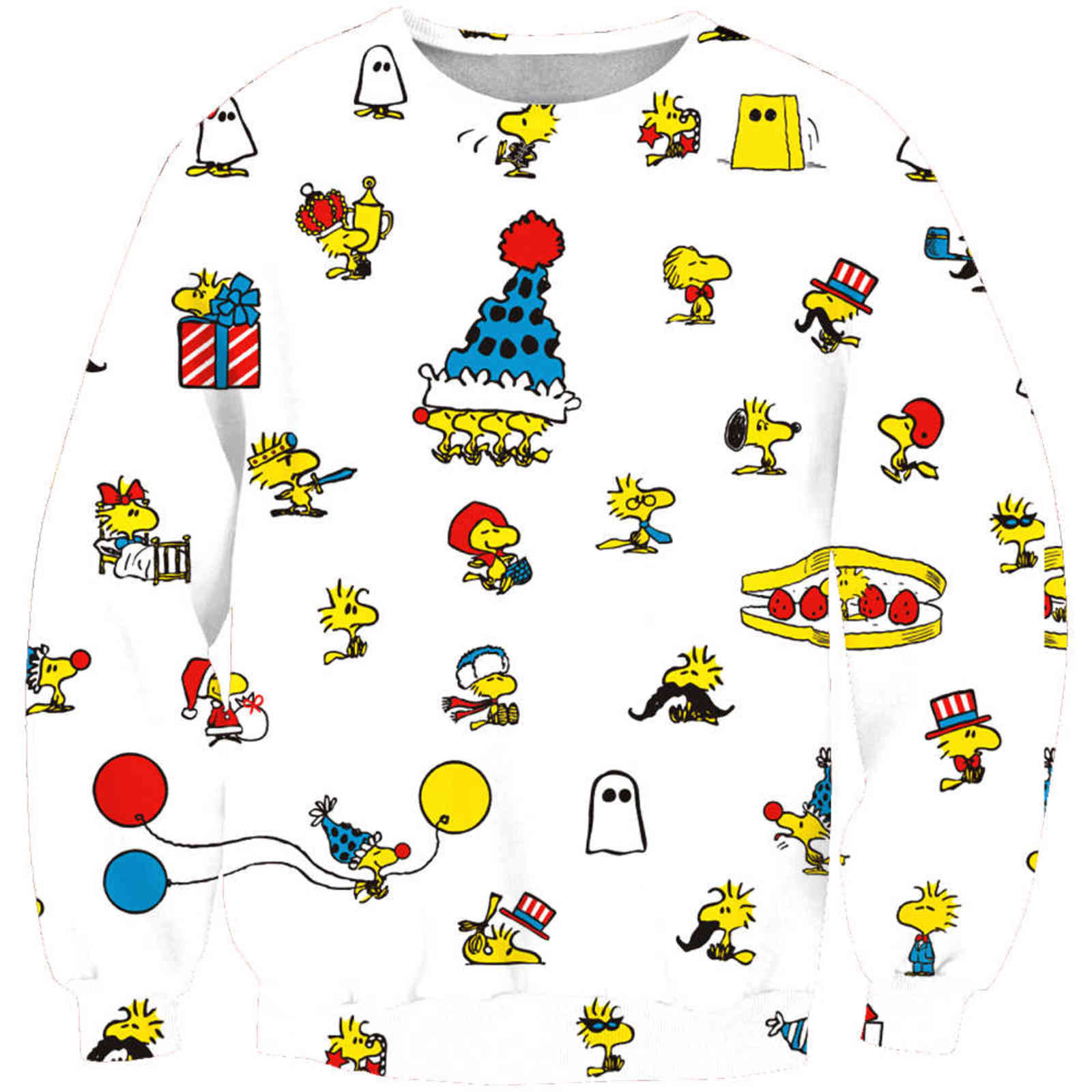 YX GIRL Drop style 3d Fashion Sweatshirt 90s Classic cartoon patterns Printed Men Women pullovers KKK-55 211116