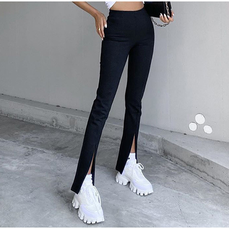 Women Pants Split High Elastic Waist Solid Print Ladies Trousers Slim Spring Summer Fashion Elegant Casual Female Pants 210518, 02 khaki
Women Pants Split High Elastic Waist Solid Print Ladies Trousers Slim Spring Summer Fashion Elegant Casual Female Pants 210518, 02 khaki