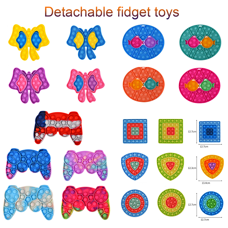 Detachable Fidget Push Bubble Toys Anti-Stress Decompression Bubbles Board Bow kiss fish Finger Toy Thimble Round Square Shapes
Detachable Fidget Push Bubble Toys Anti-Stress Decompression Bubbles Board Bow kiss fish Finger Toy Thimble Round Square Shapes