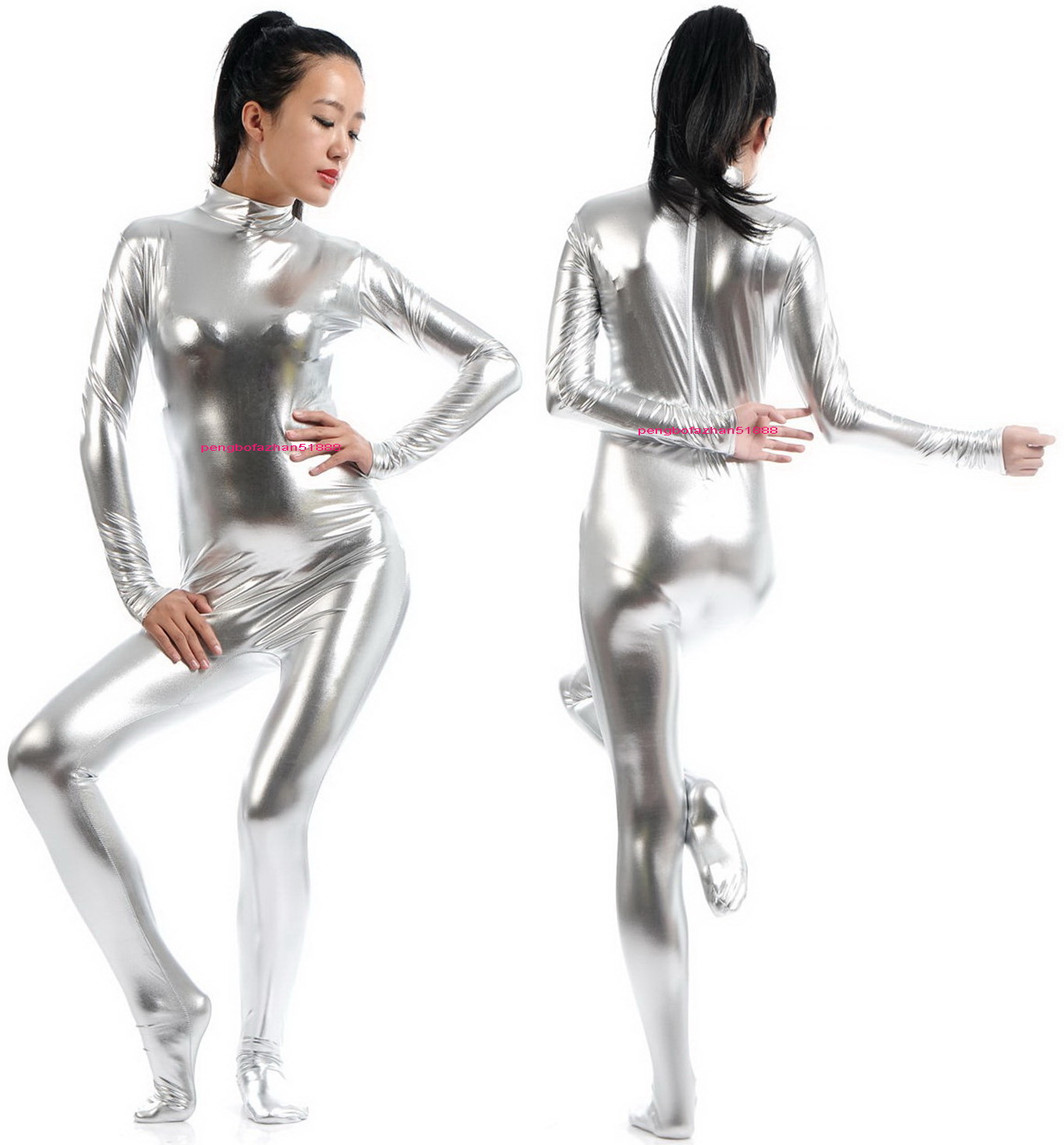 Sexy Women Body Suit Costumes Silver Shiny Lycra Metallic Women's Catsuit Costume No Head/Hand Halloween Party Fancy Dress Cosplay Bodysuit P344
Sexy Women Body Suit Costumes Silver Shiny Lycra Metallic Women's Catsuit Costume No Head/Hand Halloween Party Fancy Dress Cosplay Bodysuit P344