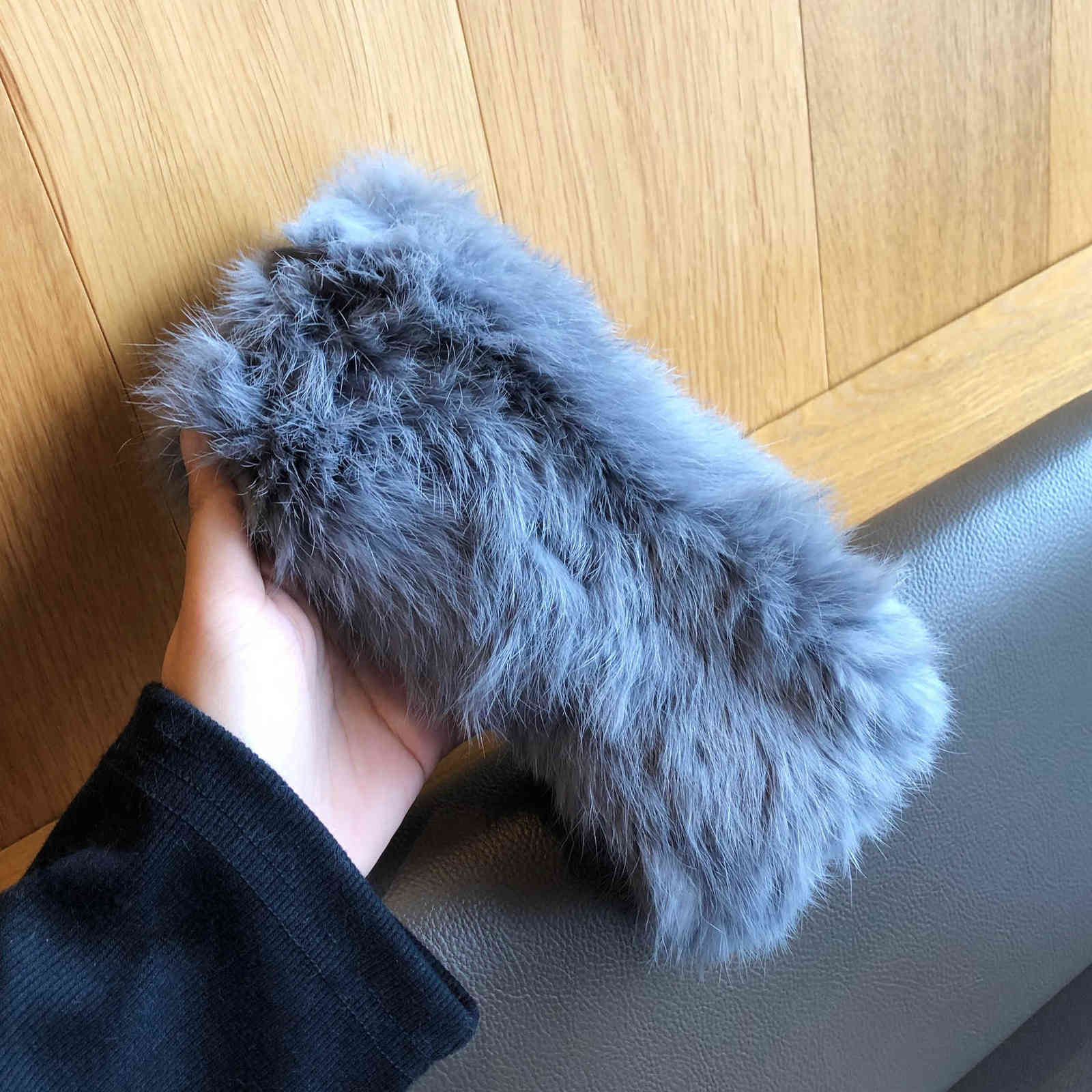 Winter Real Rabbit Fur Headband Women Hair Accessories ins Plush Fur Empty Top Hat Vintage Hairbands For Girls Solid Headwear X072