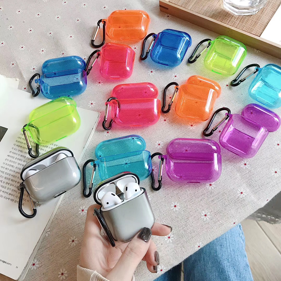Neon Fluorescent Candy Color Silicone Transparent Soft TPU Gel Case Bluetooth Earphone Protective Cover Bag With Hook for Apple AirPods 1 2 Pro 3
Neon Fluorescent Candy Color Silicone Transparent Soft TPU Gel Case Bluetooth Earphone Protective Cover Bag With Hook for Apple AirPods 1 2 Pro 3