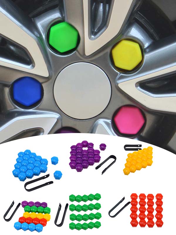 20pcs/Set 21mm Wheel Nut Bolt Head Cover Cap Protective Caps Exterior Decoration Protecting Bolts Rims Car Tires Bolted