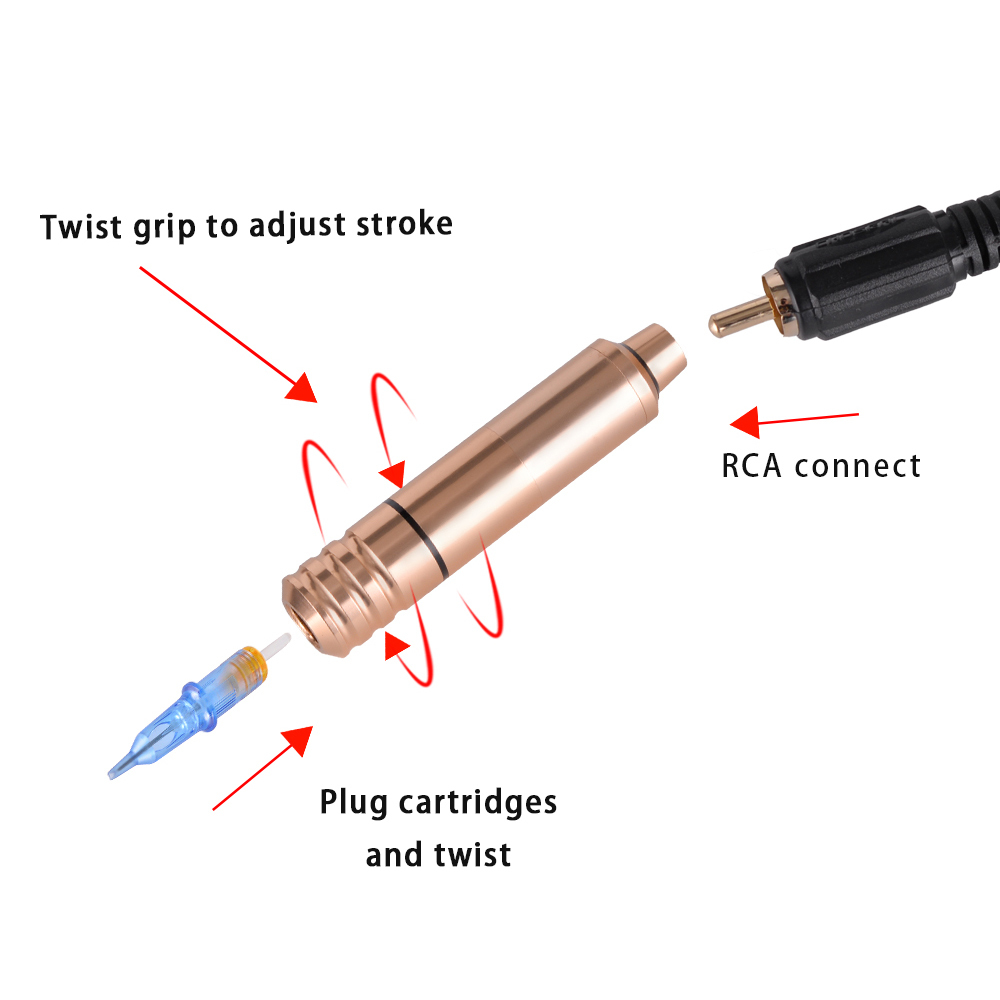 Professional High Quality Cartridge System Rotary Tattoo Machine Pen Japanese Motor Shader Liner Makeup Guns Supplies 210324