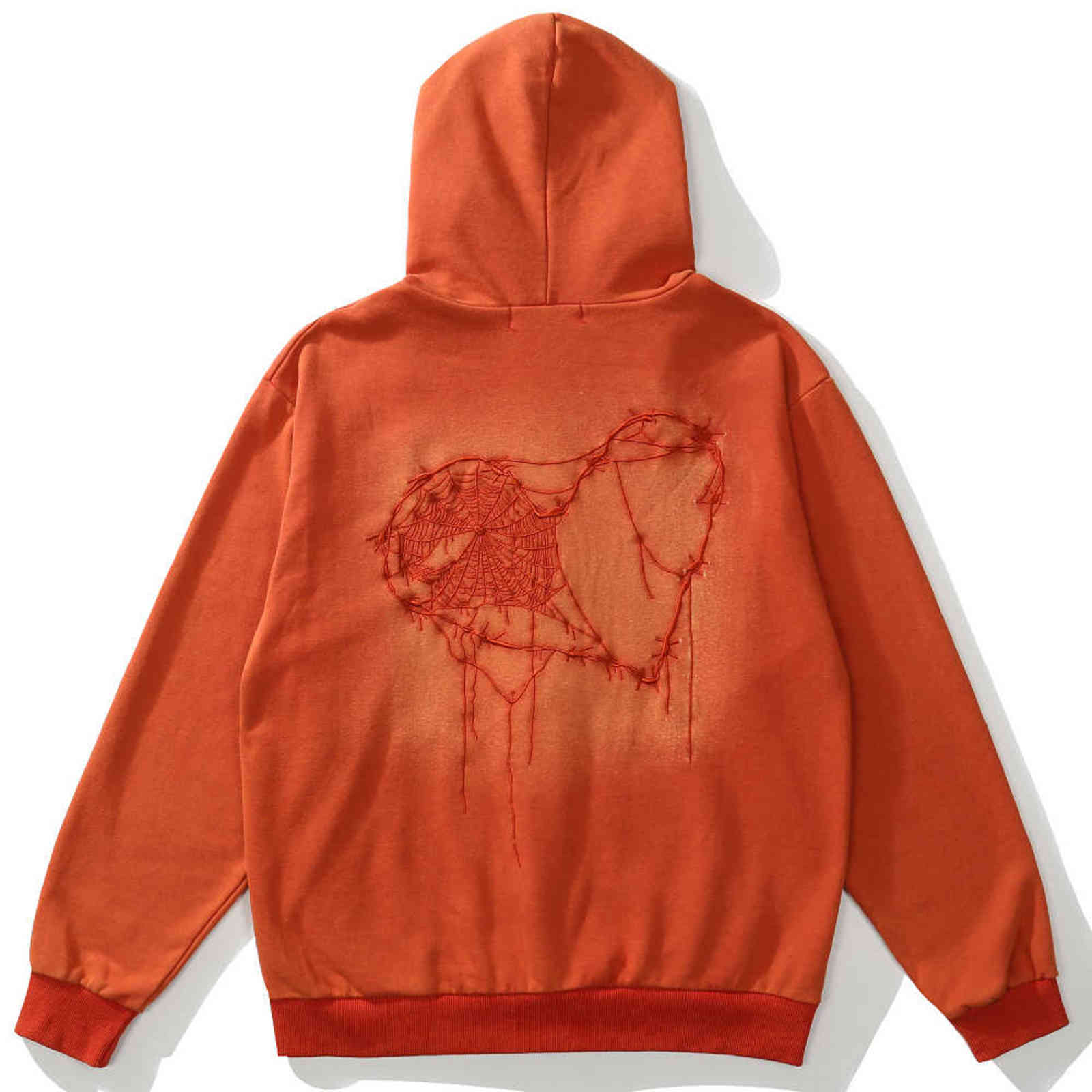Men Women Hoodie Sweatshirt Hip Hop Streetwear letter embroidery Pullover Harajuku Cotton Casual Washed Hooded Hoodie 211108