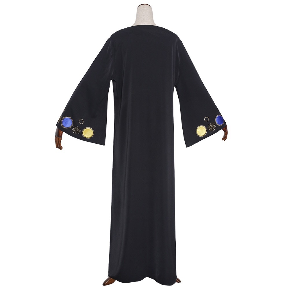 Long African Black Dresses For Women Evening Flare Sleeve Print Loose Floor Length Vintage Elegant Night Party Vestidos Big Size 210510