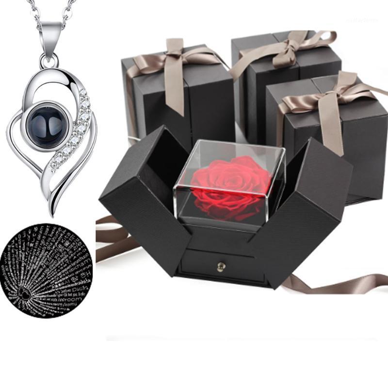 Decorative Flowers & Wreaths Jewelry Box With Eternal Rose +100 Languages I Love You Necklace Flower Wedding Valentine's Christmas For Women
Decorative Flowers & Wreaths Jewelry Box With Eternal Rose +100 Languages I Love You Necklace Flower Wedding Valentine's Christmas For Women