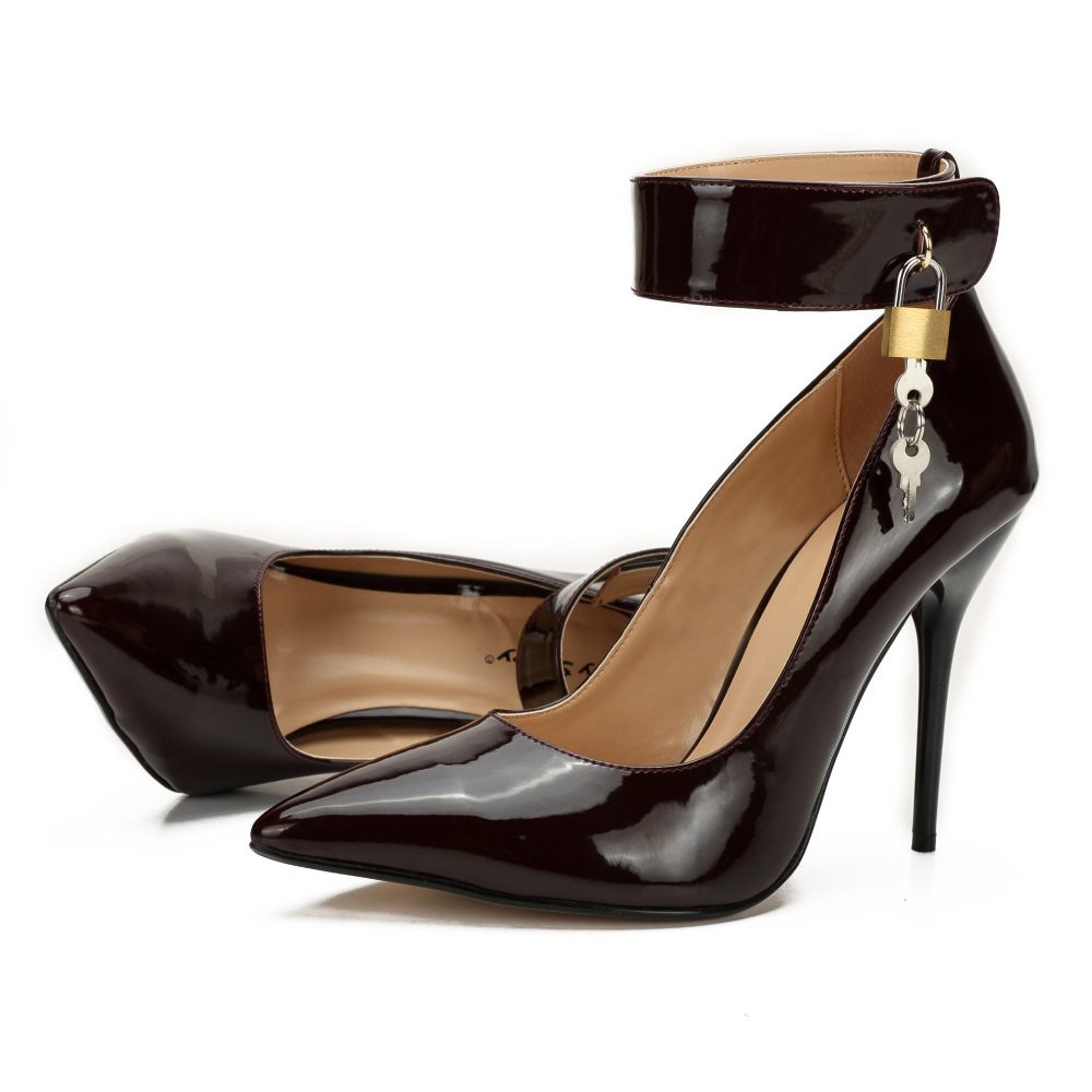 dress shoes women's pumps thin heel high heels 12cm pointed toe women fashion padlock stitching large size 48 p220, Black
dress shoes women's pumps thin heel high heels 12cm pointed toe women fashion padlock stitching large size 48 p220, Black