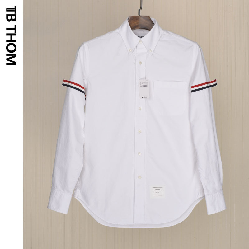 Men's Dress Shirts Strength Thom long sleeve white trend TB and women's shirt, White;black
Men's Dress Shirts Strength Thom long sleeve white trend TB and women's shirt, White;black