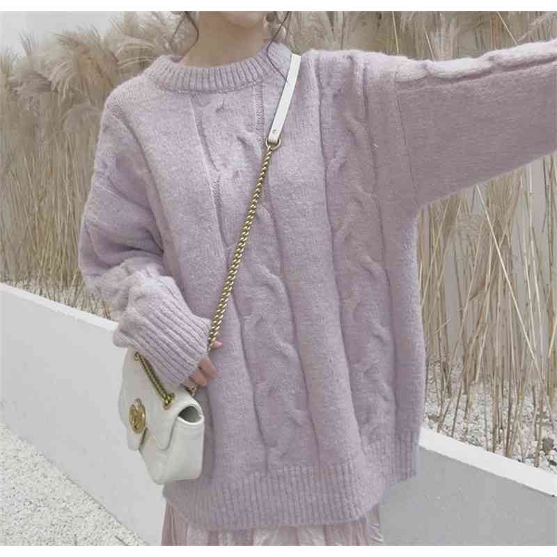 Autumn Winter Twisted Knitted Korean Pullover Jumper Women Long Sleeve Loose Fashion Ladies Sweater Tops Femme 210518, Blue
Autumn Winter Twisted Knitted Korean Pullover Jumper Women Long Sleeve Loose Fashion Ladies Sweater Tops Femme 210518, Blue