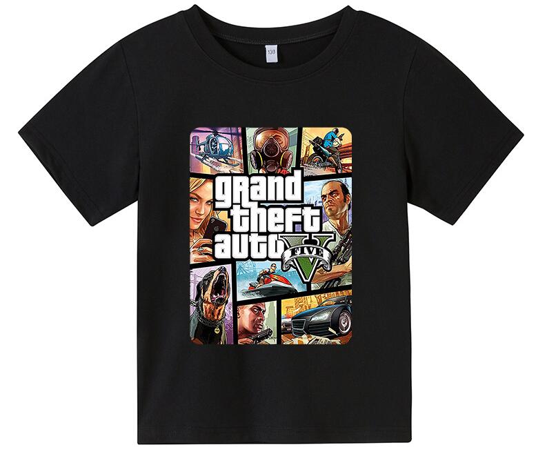

2022 Grand Theft Auto Game GTA 5 boy Summer T Shirts Cool GTA5 girl TShirt Colorful Print T-shirt Tee Shirt Funny clothing