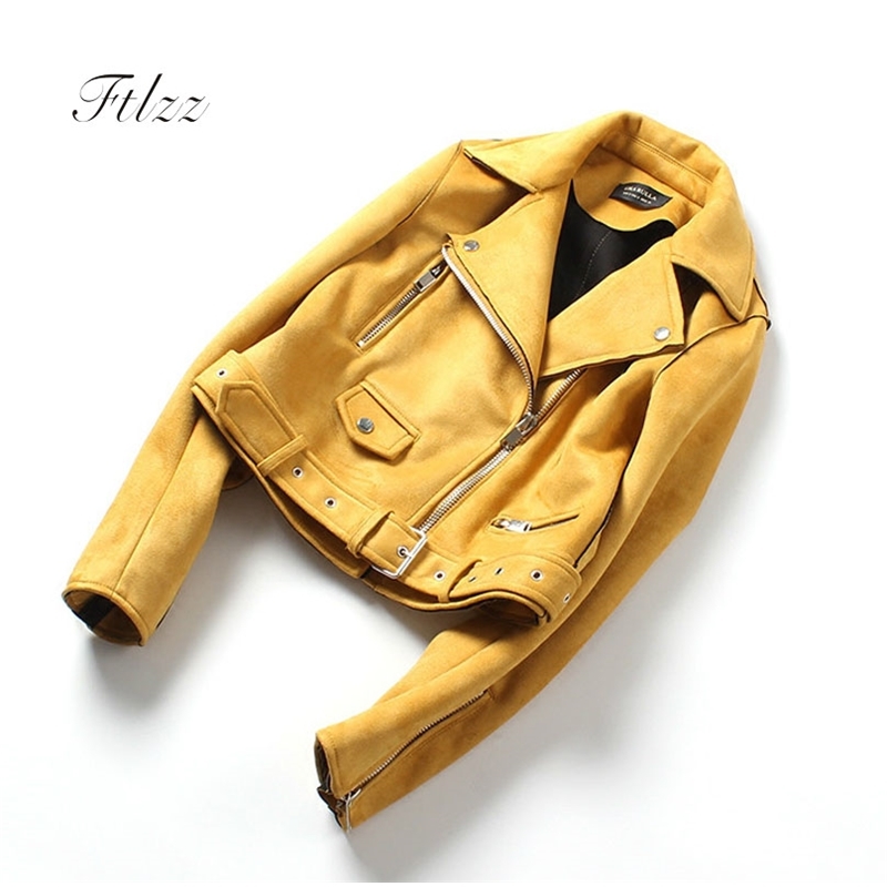Spring Autumn Suede Jacket Woman Motorcycle Leather Jacket Slim Long Sleeved Pink Black Bikers Faxu Coats Female 210602
Spring Autumn Suede Jacket Woman Motorcycle Leather Jacket Slim Long Sleeved Pink Black Bikers Faxu Coats Female 210602