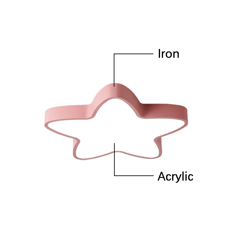 Modern children's room amusement park light living room bedroom LED colorful star ceiling lamp