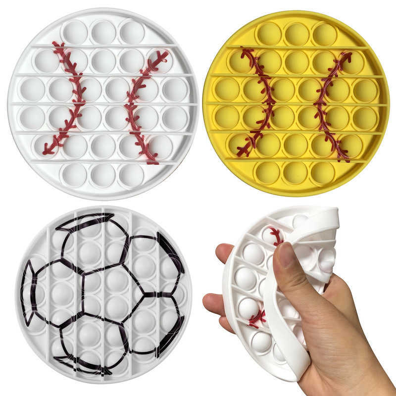 Fidget Pop Pioneer Toy Push Bubble Color Printing Baseball Football Desktop Children's Puzzle Circular Silicone Toys Sensory Stress Ball G66
Fidget Pop Pioneer Toy Push Bubble Color Printing Baseball Football Desktop Children's Puzzle Circular Silicone Toys Sensory Stress Ball G66