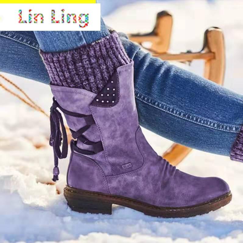 Boots Women Winter Mid-Calf Flock Shoes Ladies Fashion Snow Thigh High Suede Warm Botas Plush, Black
Boots Women Winter Mid-Calf Flock Shoes Ladies Fashion Snow Thigh High Suede Warm Botas Plush, Black