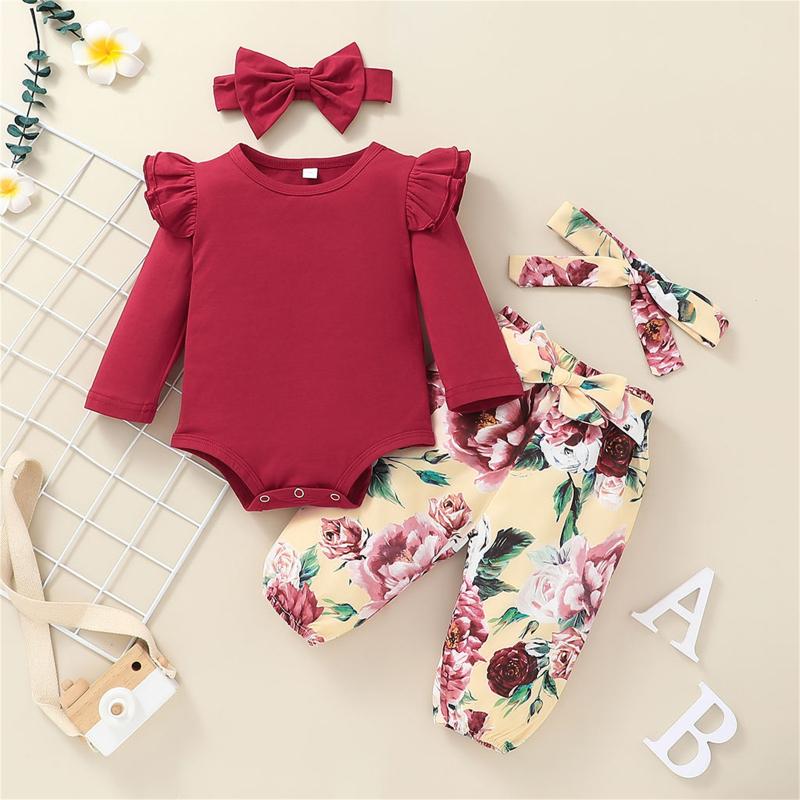 Clothing Sets Toddler Infant Baby Girls Suit Long Sleeve Cute Ruffled Solid Tops+floral Pants+bowknot Headbands Children Outfits Set, White
Clothing Sets Toddler Infant Baby Girls Suit Long Sleeve Cute Ruffled Solid Tops+floral Pants+bowknot Headbands Children Outfits Set, White