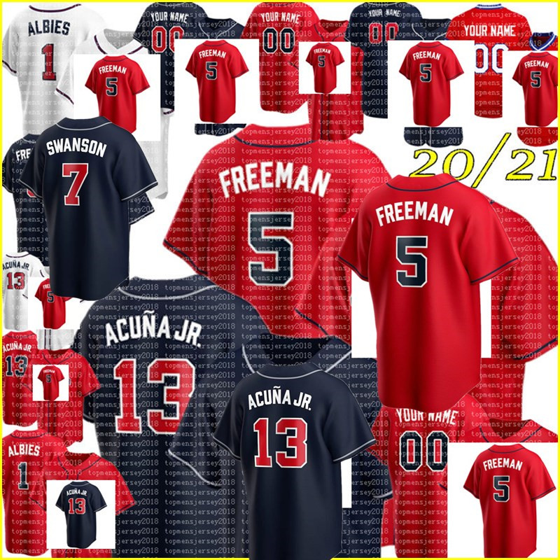 5 Freddie Freeman 13 Ronald Acuna Jr. Jersey Ozzie Albies Dansby Swanson Fred McGriff Chipper Jones John Smoltz Dale Murphy Josh Donaldson Baseball Custom M, Men {m-xxxl} yongshi
5 Freddie Freeman 13 Ronald Acuna Jr. Jersey Ozzie Albies Dansby Swanson Fred McGriff Chipper Jones John Smoltz Dale Murphy Josh Donaldson Baseball Custom M, Men {m-xxxl} yongshi