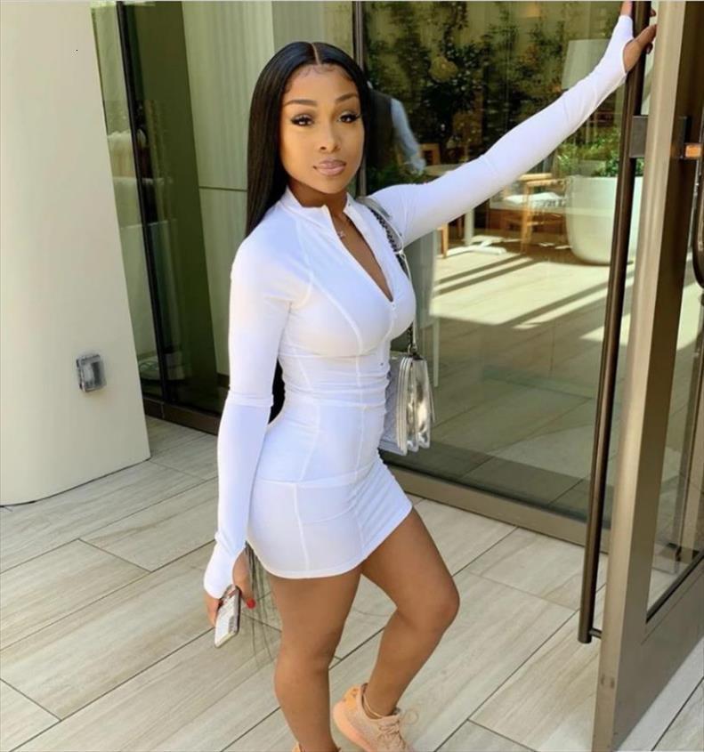 elegant solid bodycon womens dresses zipper long sleeve mini striped white tight club party clothing, Black;gray
elegant solid bodycon womens dresses zipper long sleeve mini striped white tight club party clothing, Black;gray
