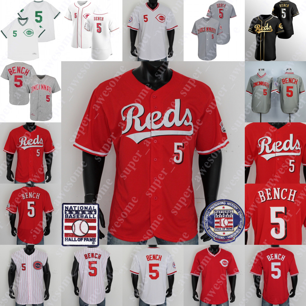 5 Johnny Bench Jersey Baseball 1969 Hall Of Fame Jerseys Red White Gray, White pullover
5 Johnny Bench Jersey Baseball 1969 Hall Of Fame Jerseys Red White Gray, White pullover