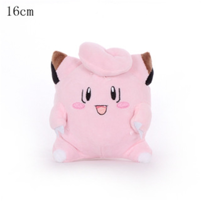 16-17cm plush Clefairys Cleffas Jigglypuffs pink soft cartoon movie toy cute lovely doll Festive christmas Halloween gift kid 210724