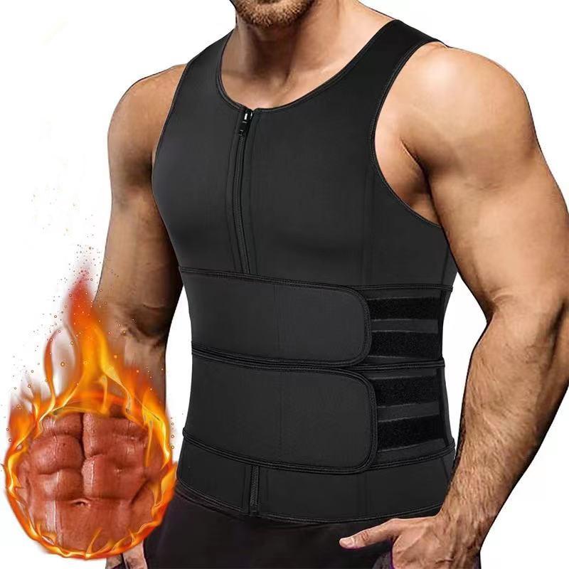 Men&#039;s Body Shapers Sauna Suits Waist Trainer Vest Thermo Sweat Tank Tops Shaper Slimming Modeling Strap Belt Compression Workout Shirt от DHgate WW