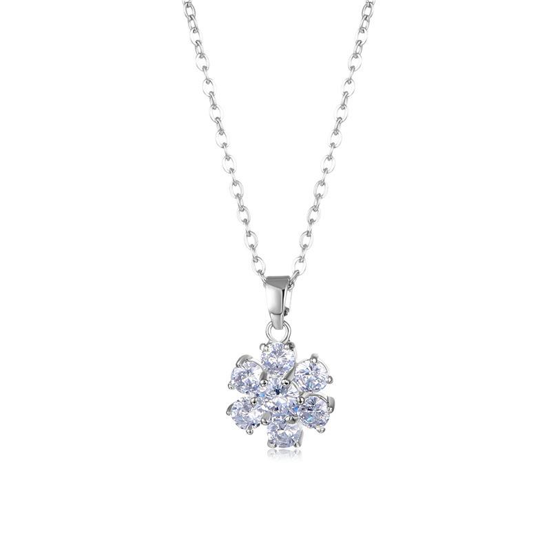 Pendant Necklaces Jewelry Gift Zircon Inlaid Flower Women's Titanium Steel Bone Girl Necklace Party Trendy Statement For Girls
Pendant Necklaces Jewelry Gift Zircon Inlaid Flower Women's Titanium Steel Bone Girl Necklace Party Trendy Statement For Girls