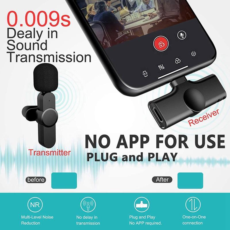 Type-C Wireless Lavalier Microphone For Android Phone Youtube, Facebook Live Stream, Vlogger,Interviews Microphones
Type-C Wireless Lavalier Microphone For Android Phone Youtube, Facebook Live Stream, Vlogger,Interviews Microphones