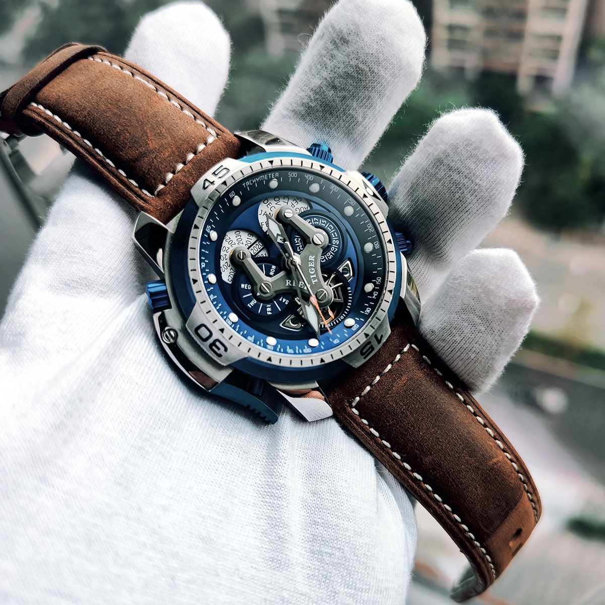 Reef Tiger Top Brand Luxury Sport Watch Men Rose Gold Military Watches Blue Rubber Strap Automatic Waterproof Watches RGA3503
Reef Tiger Top Brand Luxury Sport Watch Men Rose Gold Military Watches Blue Rubber Strap Automatic Waterproof Watches RGA3503