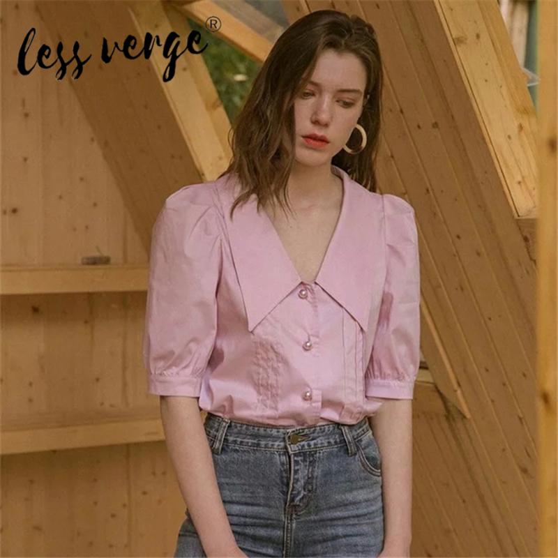 Women' Blouses & Shirts Lessverge Women Short Sleeve Summer Blouse Button Down Baby Doll Neck Solid Color Puff Vinatge Casual, Lavender
Women' Blouses & Shirts Lessverge Women Short Sleeve Summer Blouse Button Down Baby Doll Neck Solid Color Puff Vinatge Casual, Lavender