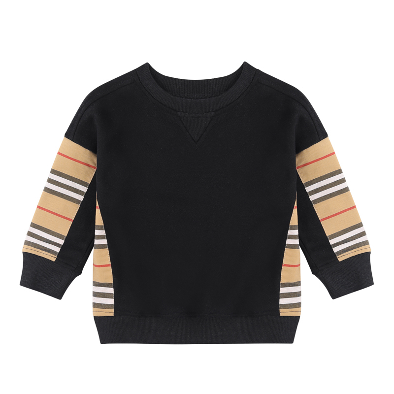 Baby Girls Boys Sweatshirts Fashion Stripe Autumn Winter Long Sleeve Tops Shirts Cotton Kids Clothes 220309