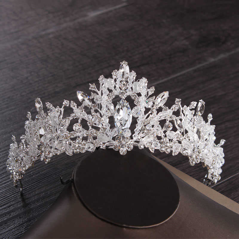 Wedding Crown Tiara Bridal Headpiece Hair Accessories Bride Princess Tiaras and s Crystal Headband 210707