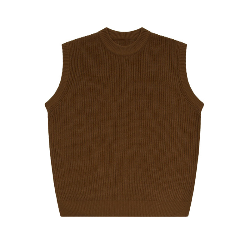 IEFB Spring Men's Pullover Sweater Korean Vest Sleeveless Round Neck Kintted Waistcoat For Male All-match Tops 9Y5451 210524