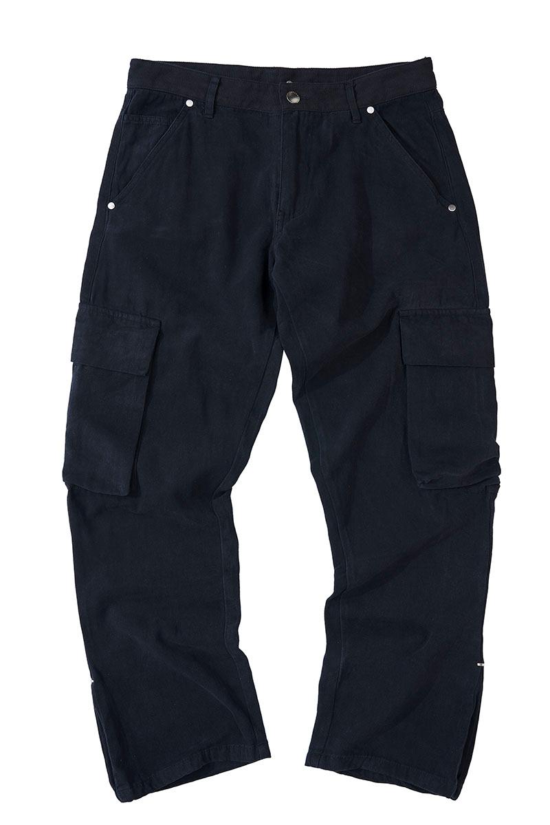 Men's Pants 2021 High Quality ASKYURSELF Trousers Men Loose Street Overalls Tooling Breasted